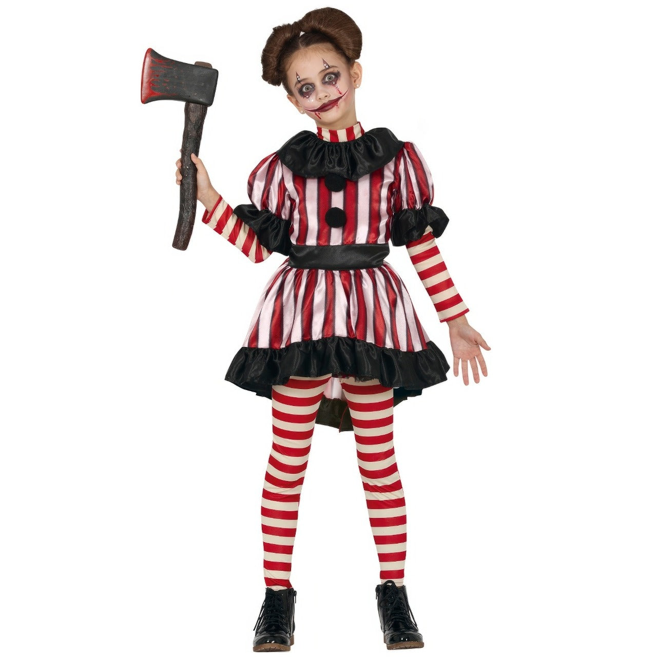 Girls Sinister Clown Eco Costume