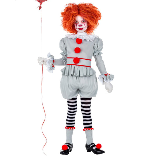 Girls Creepy Clown Costume