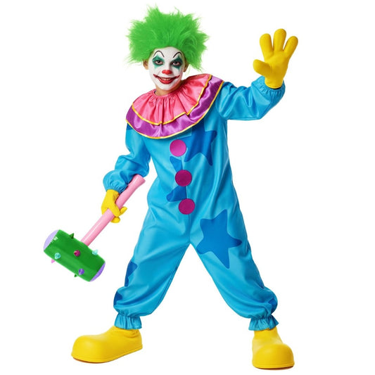 Kids Blue Killer Clown Costume