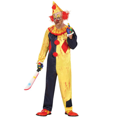 Mens Killer Harlequin Clown Costume