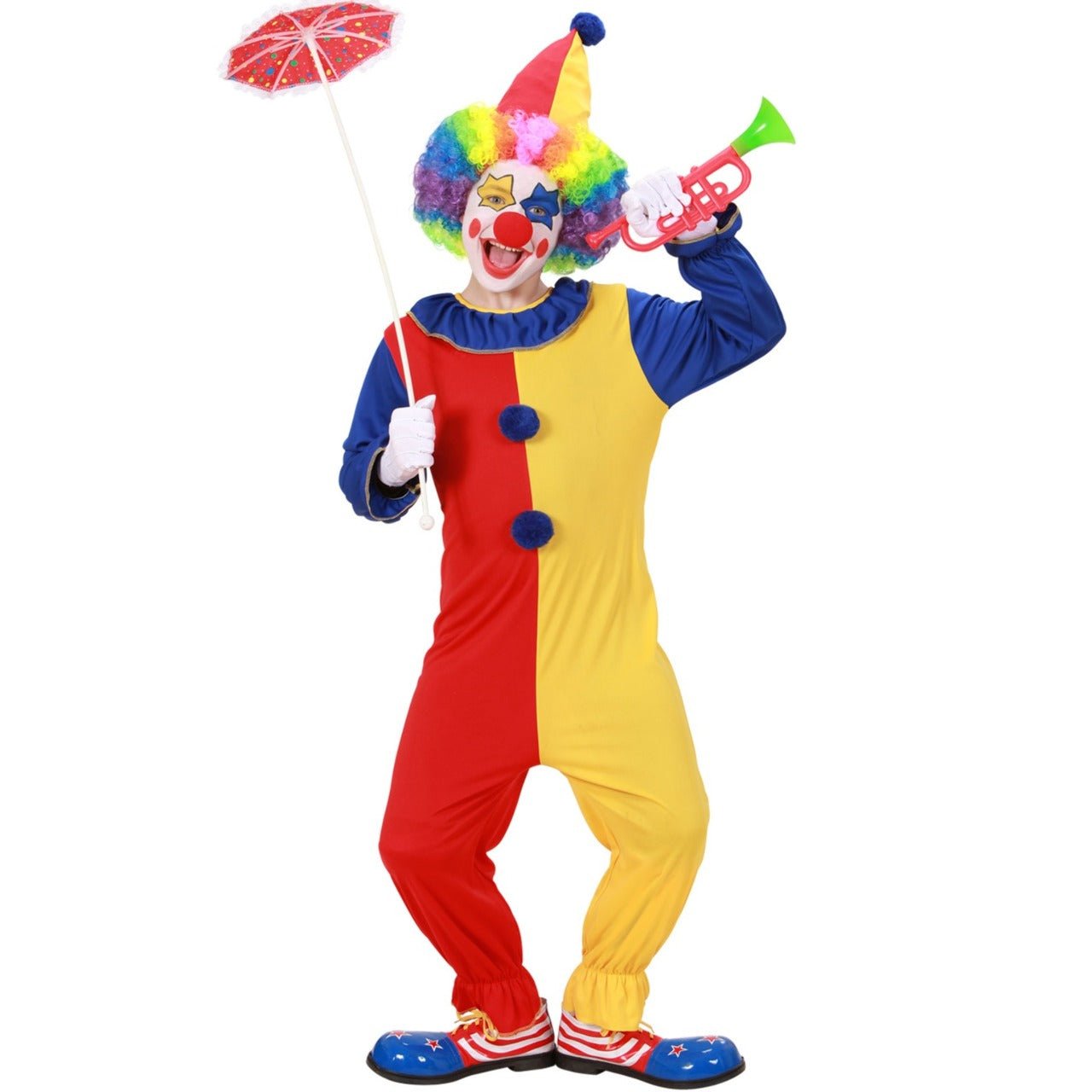 Kids Two Tone Clown Costume