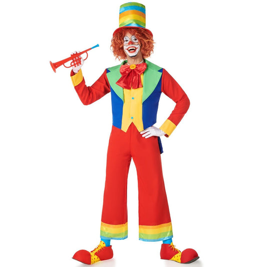 Mens Multicolour Clown Costume