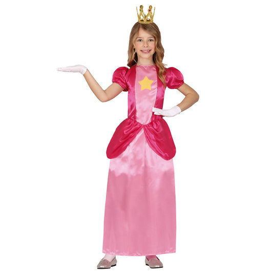 Girls Princess Peach Star Costume