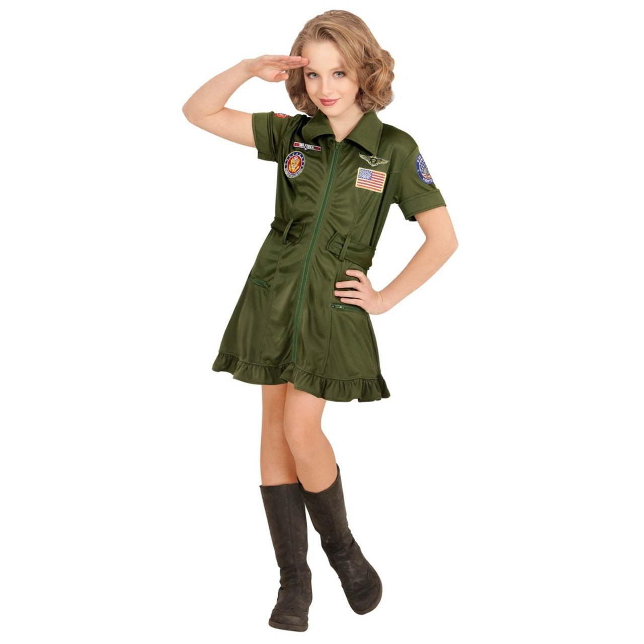 Girls Fighter Pilot Costume