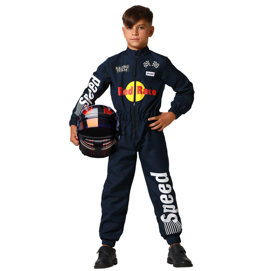 Boys Blue Formula 1 Racing Driver Costume