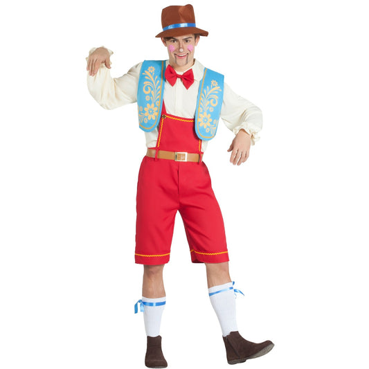 Mens Pinocchio Dungarees Costume
