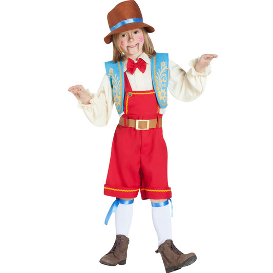 Kids Pinocchio Dungarees Costume