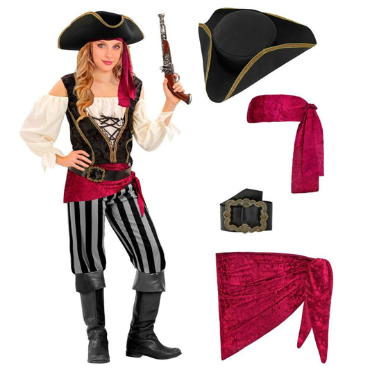 Girls Pirate Costume with Sash