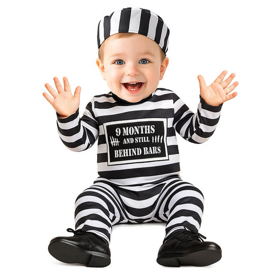 Baby Striped Prisoner Costume