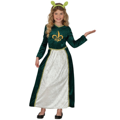 Girls Medieval Princess Fiona Costume