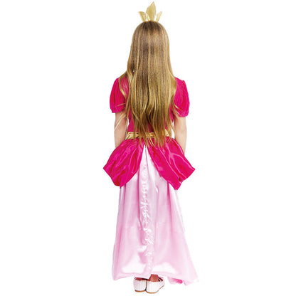 Girls Pink Princess Peach Costume