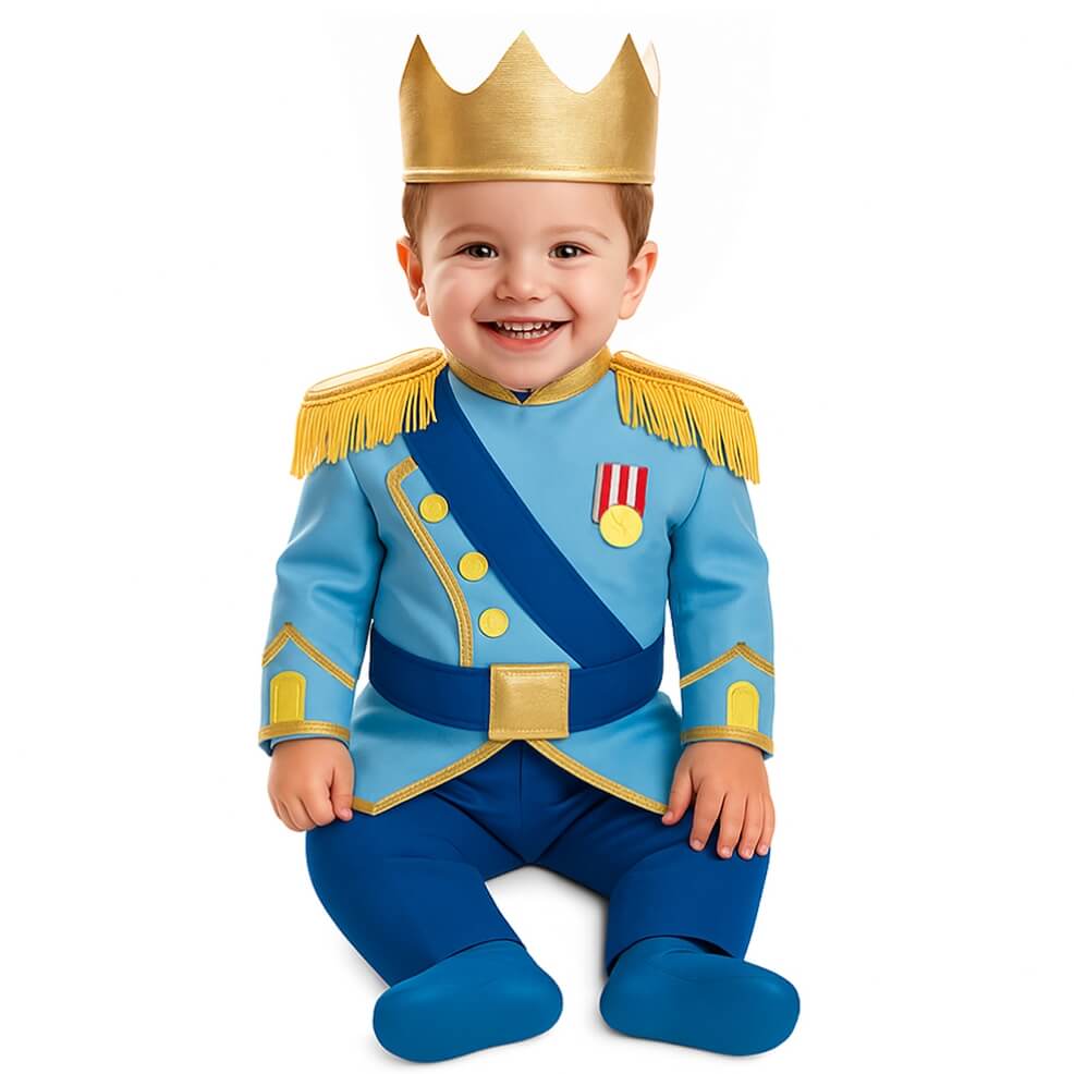 Baby Blue Prince Costume with Fringes