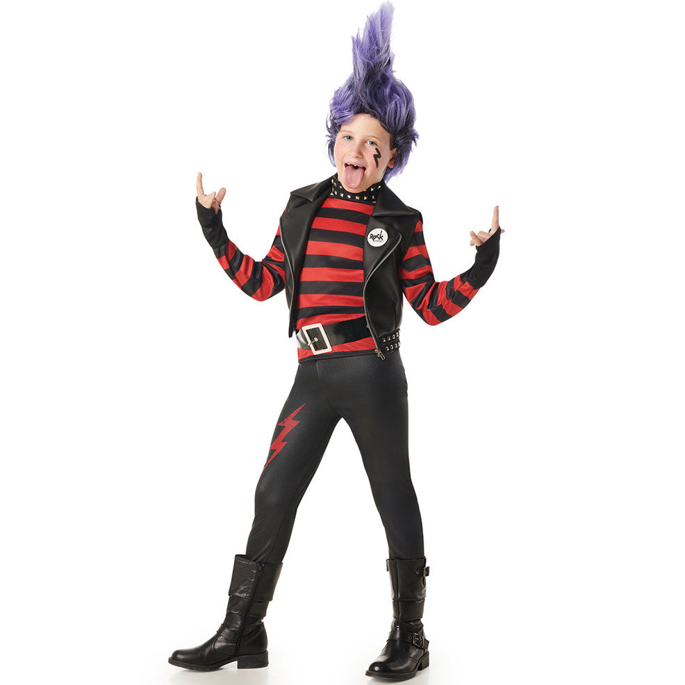 Kids Striped Punk Rocker Costume