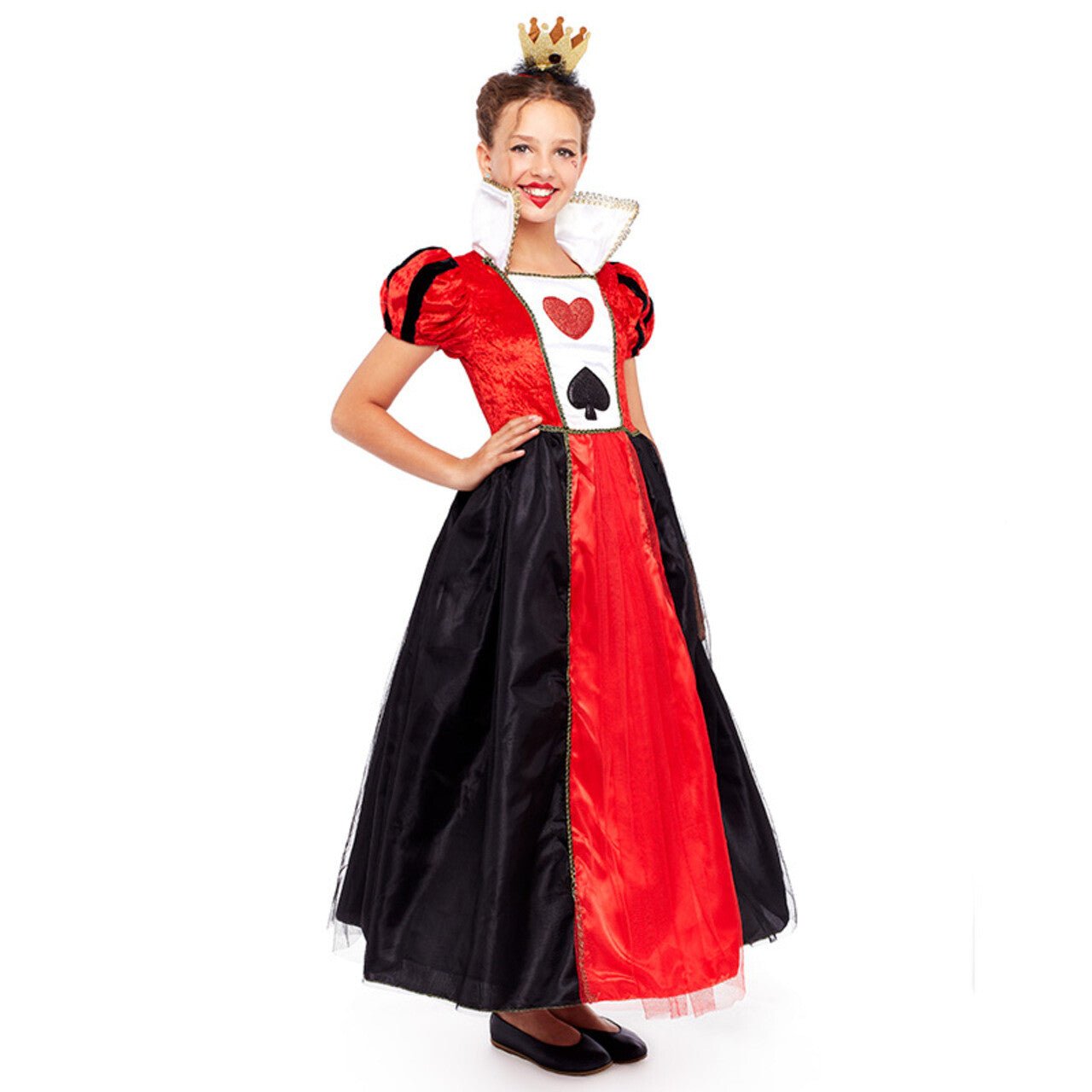 Girls Glamorous Queen of Hearts Costume