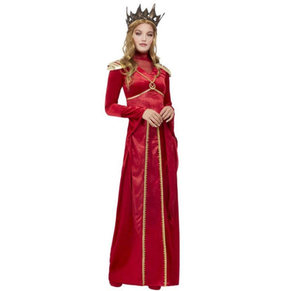 Womens Red Medieval Queen Costume