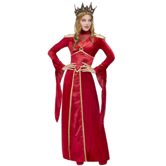 Womens Red Medieval Queen Costume