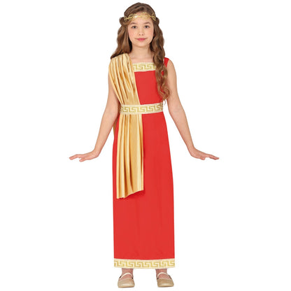 Girls Red Roman Costume