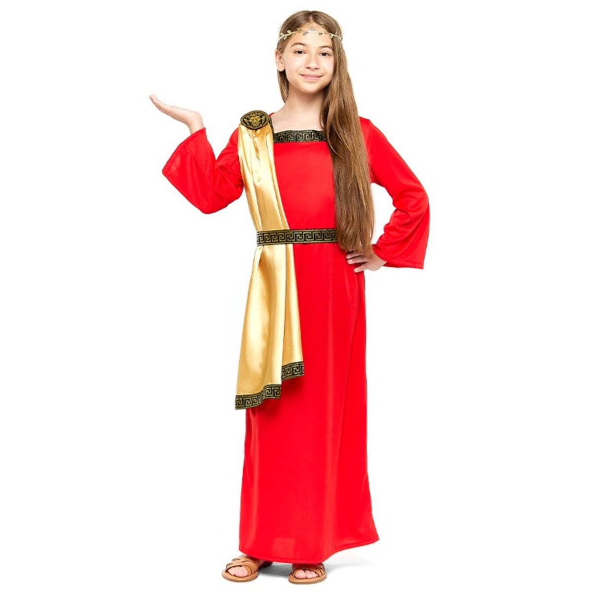 Elegant Red Roman Costume for Kids
