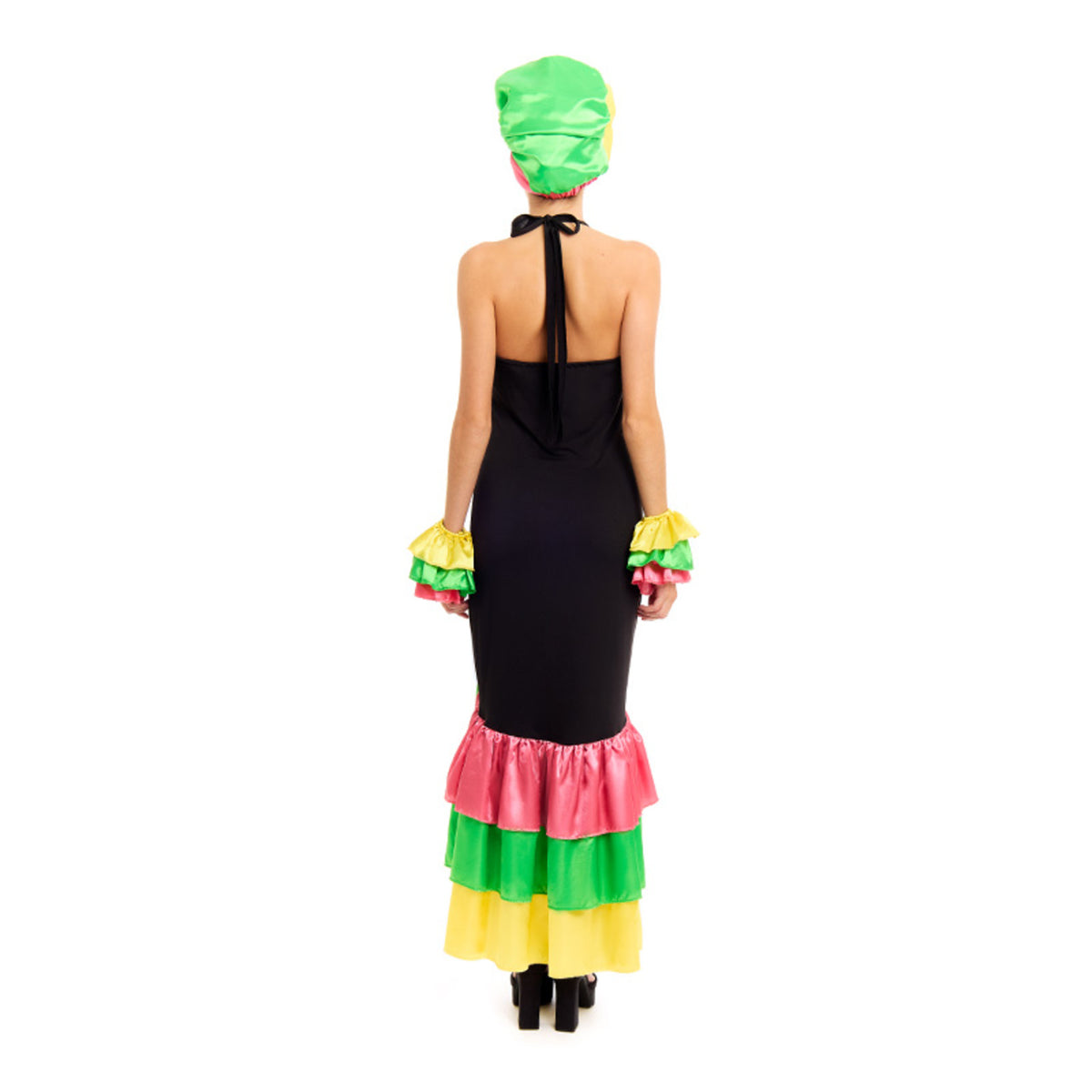 Womens Colourful Rumba Dancer Costume