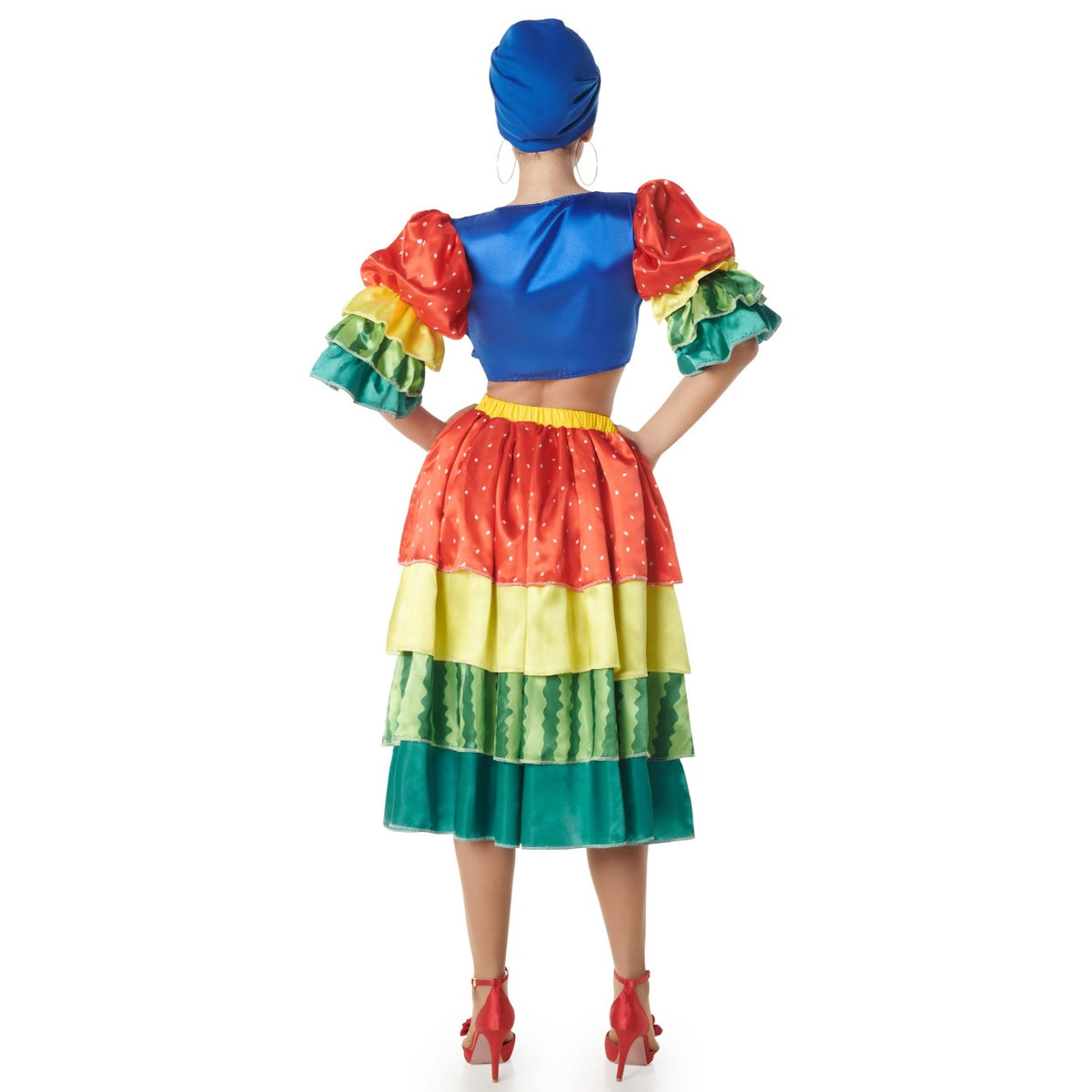 Womens Multicolour Rumba Dancer Costume