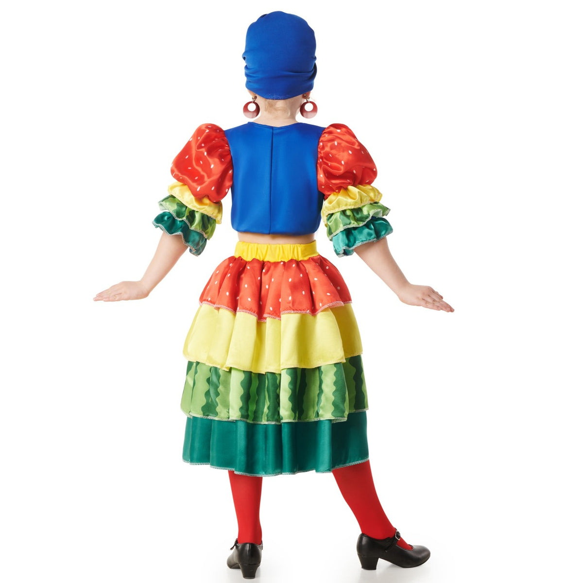 Girls Multicolour Rumba Dancer Costume
