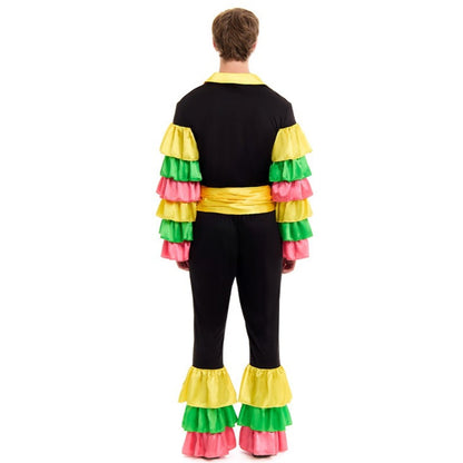 Mens Colourful Rumba Dancer Costume