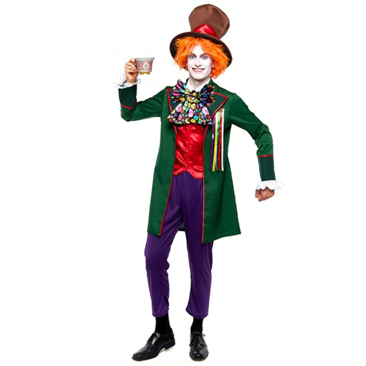 Mens Mad Hatter Costume with Bow tie