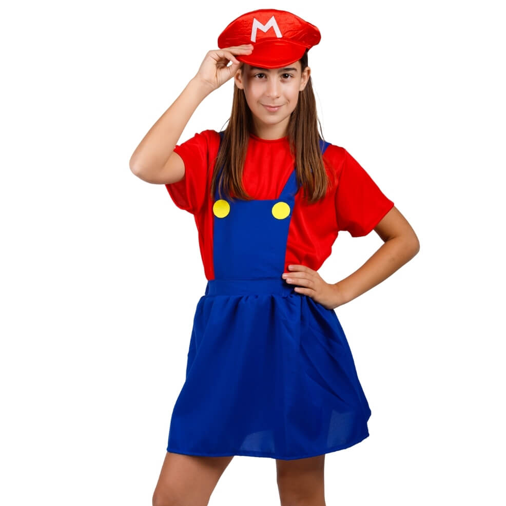 Girls Super Mario Cap Costume