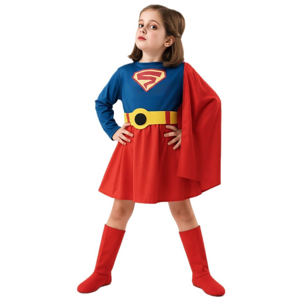 Girls Superheroine Cape Costume