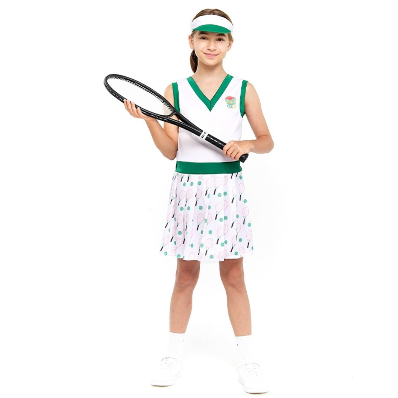 Girls Retro Tennis Player Costume