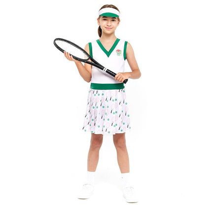 Girls Retro Tennis Player Costume