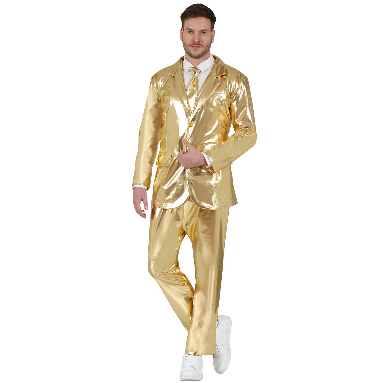Mens Metallic Gold Suit Costume