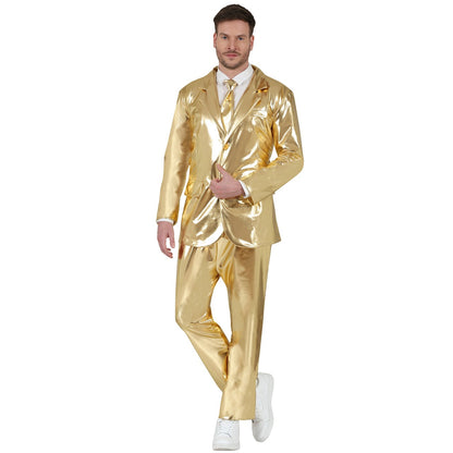 Mens Metallic Gold Suit Costume