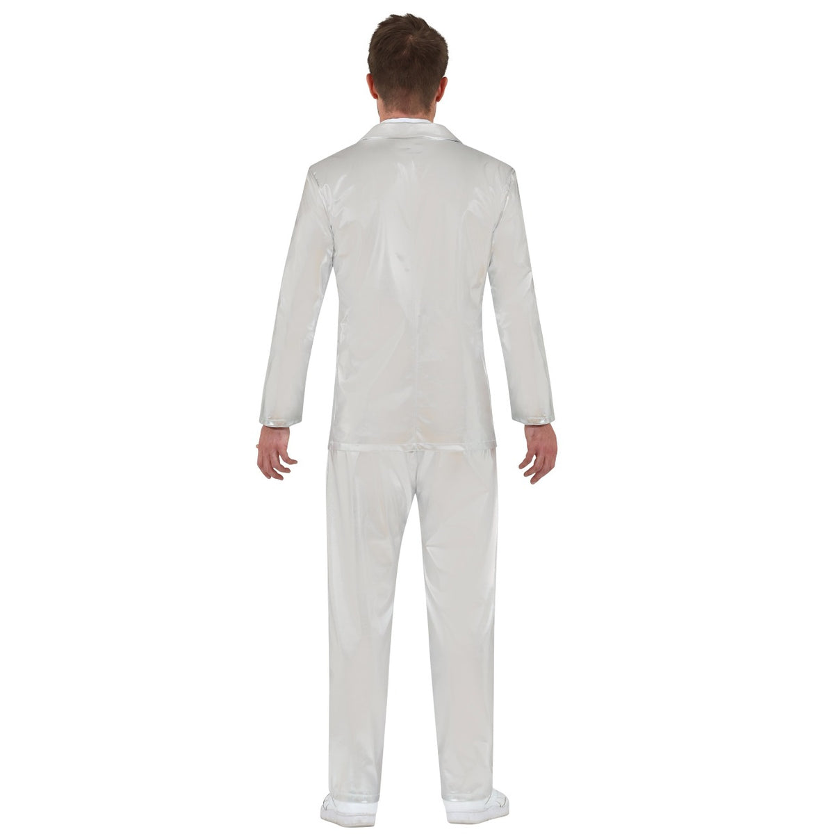 Mens Metallic Silver Suit Costume