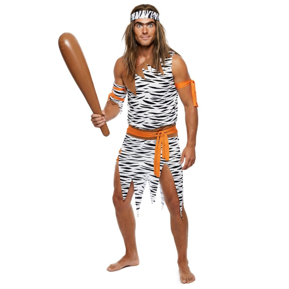 Mens Zebra Caveman Costume