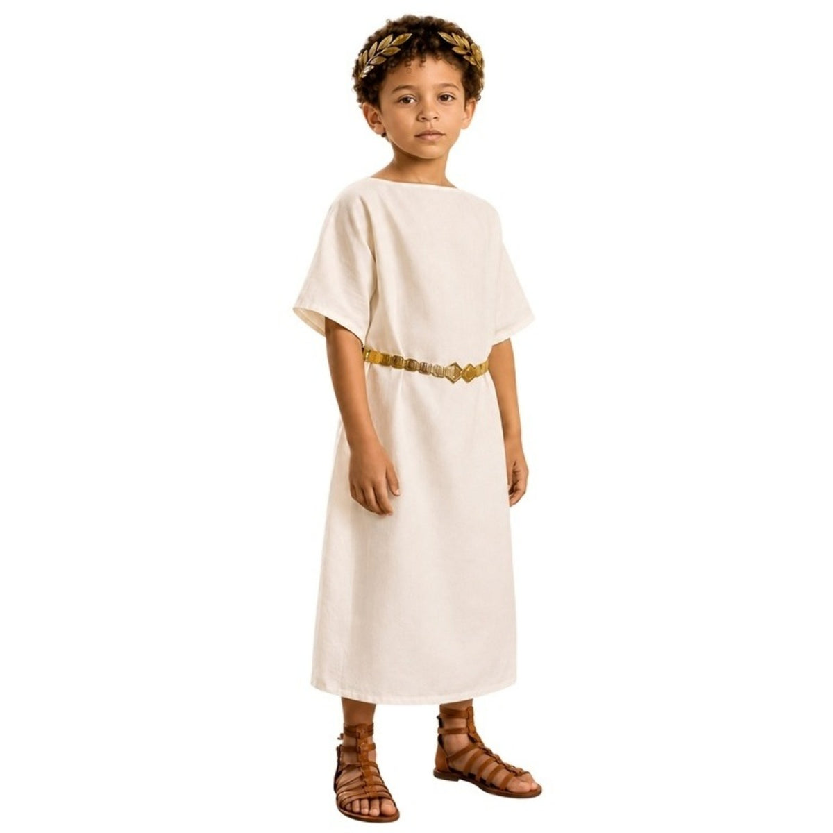 Kids Roman White Tunic Costume