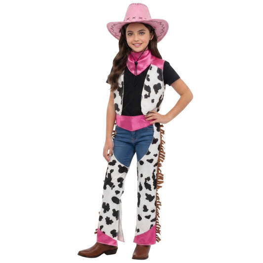 Girls Pink Cowgirl Costume