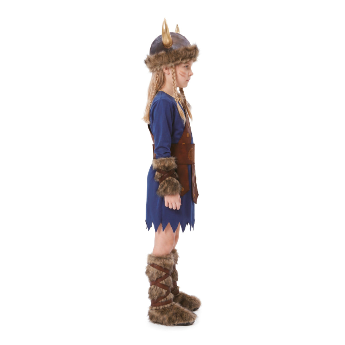 Girls Blue Viking Costume