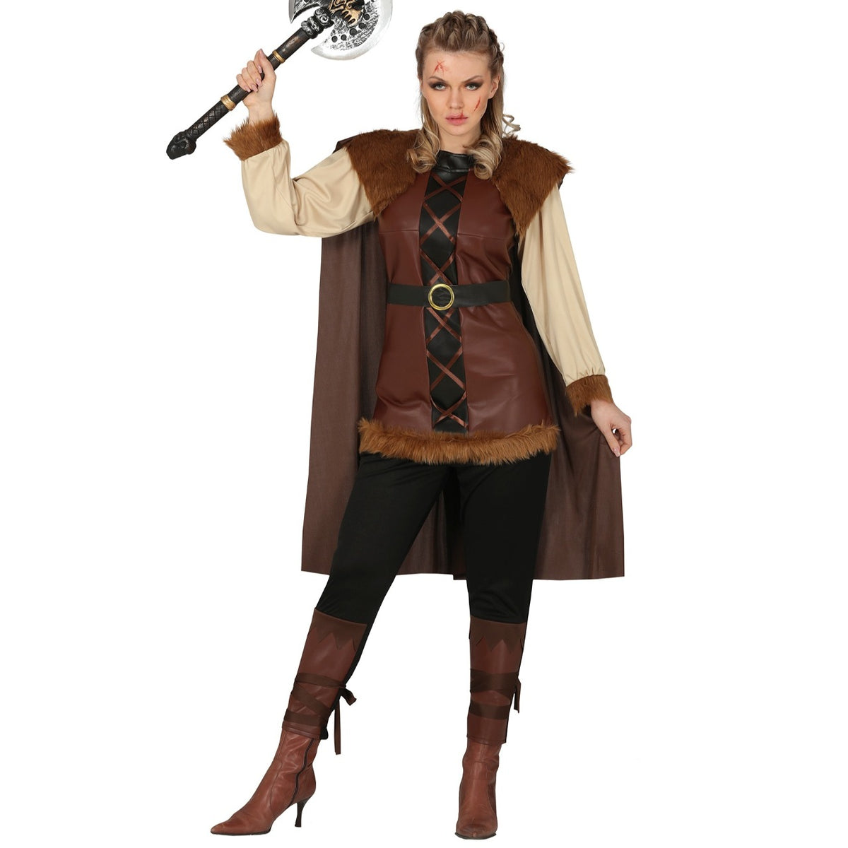 Womens Brown Viking Costume