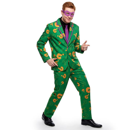 Mens Riddler Villain Costume