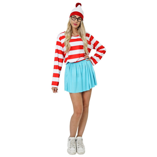 Womens Wally Striped Costume