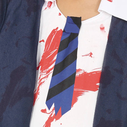 Boys Blue Schoolboy Zombie Costume