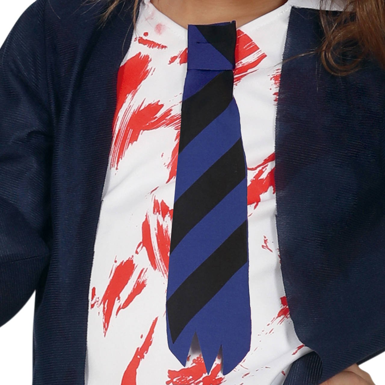 Girls Blue Schoolgirl Zombie Costume