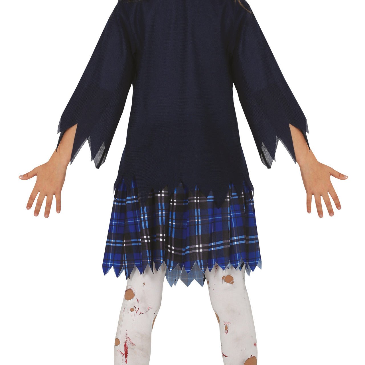 Girls Blue Schoolgirl Zombie Costume