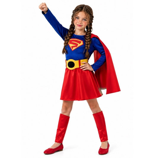 Girls Superheroine Cape Costume