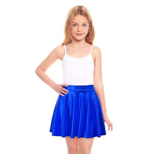 Kids Blue Metallic Skirt