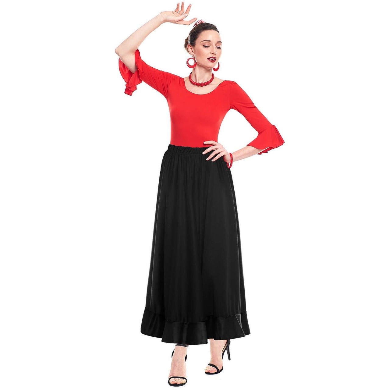 Black Flamenco Practice Skirt