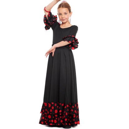 Girls Black Flamenco Skirt