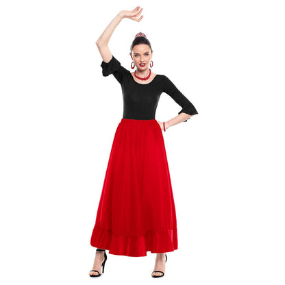 Red Flamenco Practice Skirt