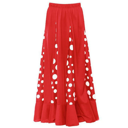 Girls Red Flamenco Skirt with Godets